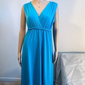 Philosophy Bright Blue Braided Trim Dress